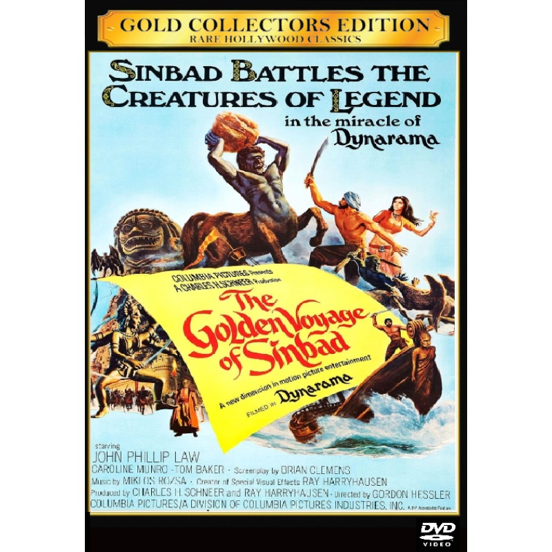 The Golden Voyage of Sinbad (1973) - John Phillip Law - Caroline Munro - Tom Baker - All Region - DVD